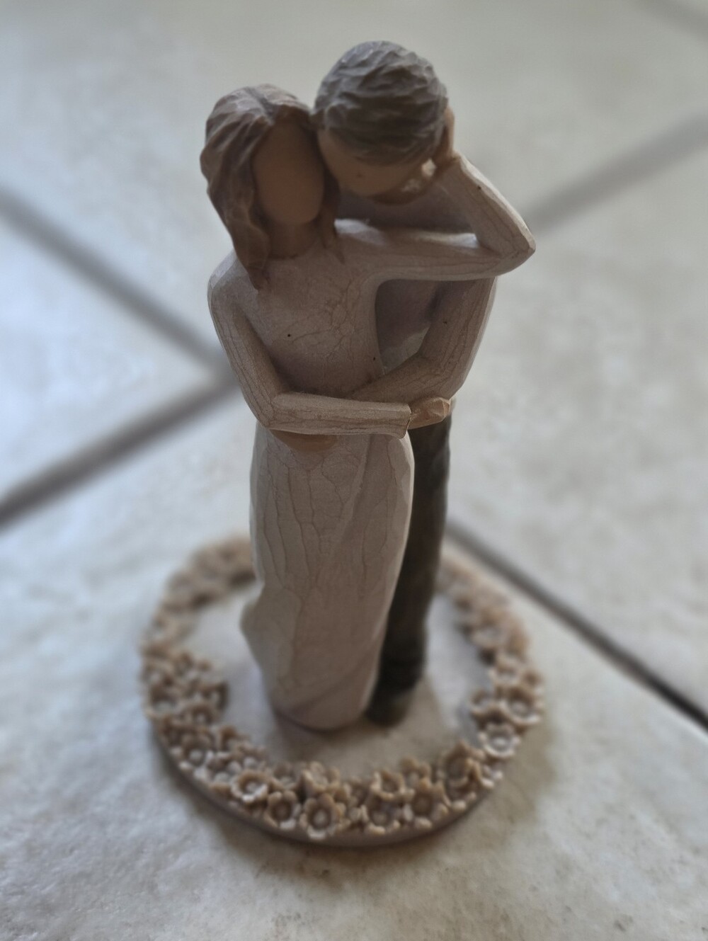 Demdaco Willow Tree "Together" Neutral-Tone Embrace Couple Sculpture